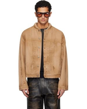 424 Tan Collection Trucker Jacket - Black