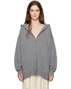 Chloé グレー オーバーサイズ ジップフーディ