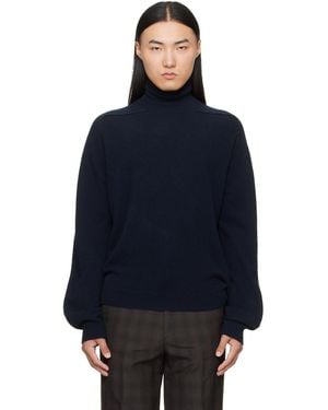 Maison Margiela Virgin Wool Turtleneck - Blue