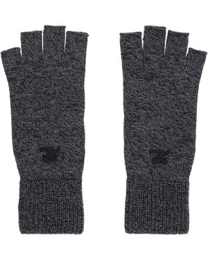Courreges Ac Wool Gloves - Black