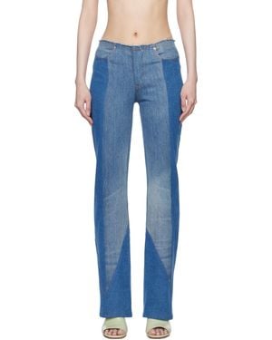 Conner Ives Reconstituted Boot Cut Jeans - Blue