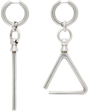 Ann Demeulemeester Alda Mirror シルバーミラーチェーンピアス Mercy long dangle earring in sterling silver | Georg Jensen