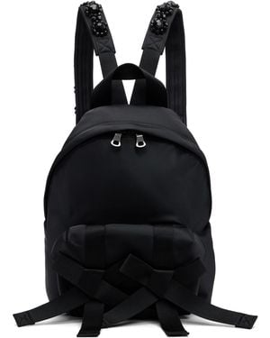 Simone Rocha Beaded Utility Bow Backpack - Black
