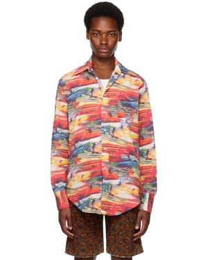 ERL Red Printed Shirt - Orange