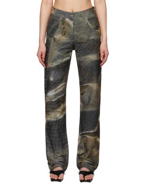 Serapis Jean Ajusté Golden Hour Vert - Noir