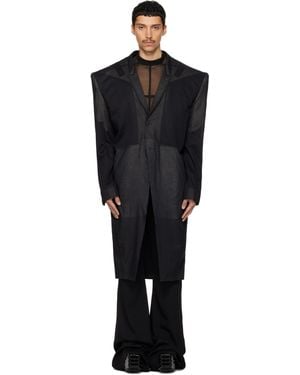 Rick Owens Temple Rick's Tatlin Coat - Black