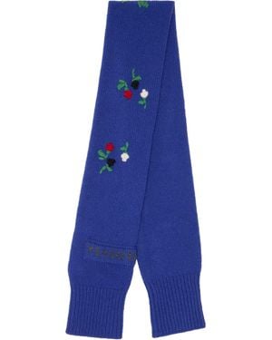 Marni Flowers Scarf - Blue