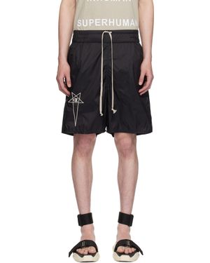 Rick Owens ブラック Championエディション タフタ ショートパンツ
