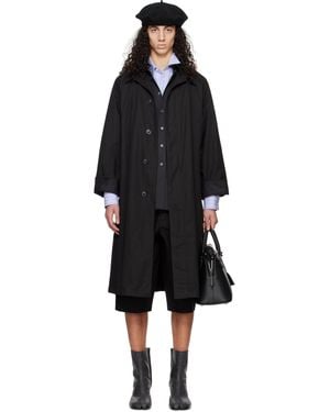 Maison Margiela ブラック レイヤード トレンチコート
