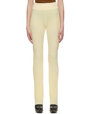 Atlein Yellow Polyester Pants - Multicolour