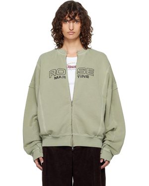 Martine Rose Zip Up Crew Sweatshirt - Grey
