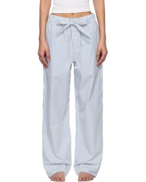 Tekla Off- & Poplin Pajama Pants - Black