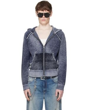 Acne Studios Zipper Hoodie - Blue