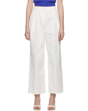 STAUD Off-white Luisa Trousers - Black