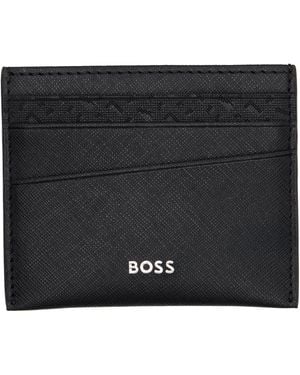 BOSS Logo-Lettering Card Holder - Black