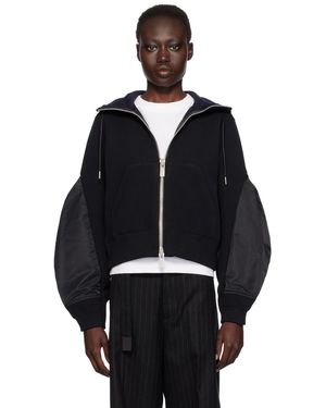 Sacai Sponge Sweat フーディ - ブルー