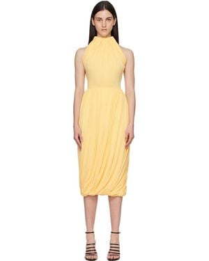 Alaïa Twisted Soft Jersey Midi Dress - Black