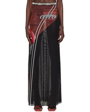 OTTOLINGER Printed Maxi Skirt - Black