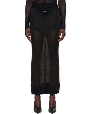 Jean Paul Gaultier ブラック The Logo Knit マキシスカート
