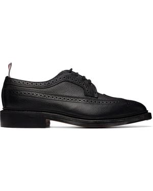 Thom Browne Leather Sole Longwing Brogues - Black