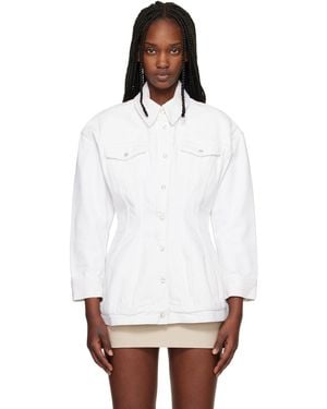 Wardrobe NYC Denim Contour Jacket - White