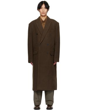 LE17SEPTEMBRE Double-Breasted Long Coat - Black