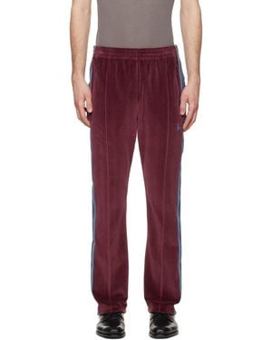 Needles Burgundy Narrow Track Pants - Red