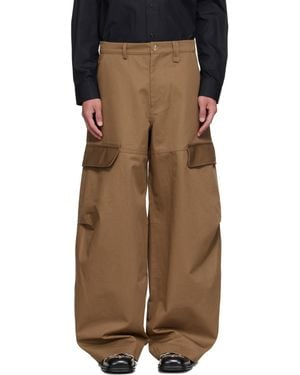 Simone Rocha Balloon Knee Pleat Cargo Pants - Brown