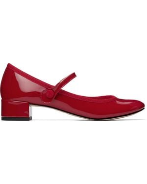 Repetto Rose Mary Jane Heels - Red