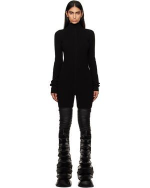 Rick Owens Combinaison Noire En Tricot