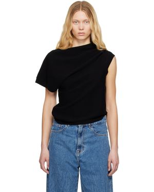 Rohe ブラック デコンストラクト ニット トップス