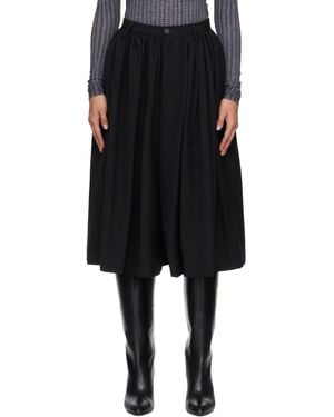 MM6 by Maison Margiela Light Wool Shorts - Black