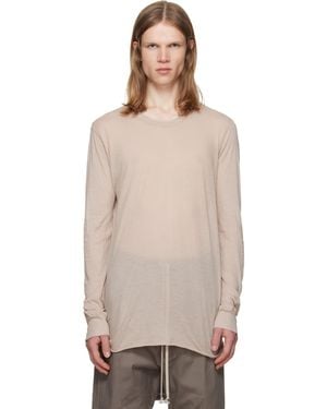 Rick Owens Taupe Tower Basic Ls T-Shirt - Natural