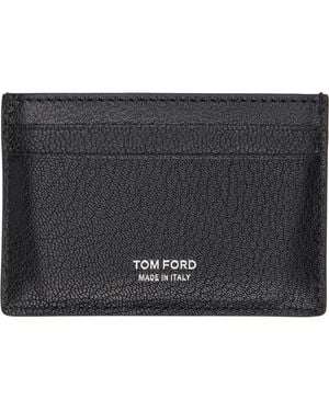 Tom Ford Elongated T Line Classic Card Holder - Black