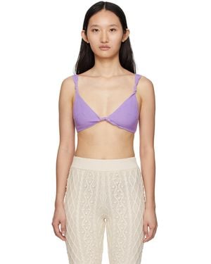 Loulou de Saison Cashmere Qamea Bra - Purple