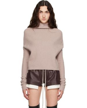 Rick Owens Tower Ls Crater Jumper - Brown