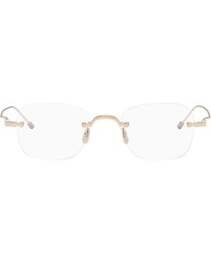 Thom Browne Titanium Rectangular Rimless Glasses - Metallic