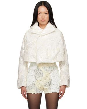 Comme des Garçons White Notched Jacket