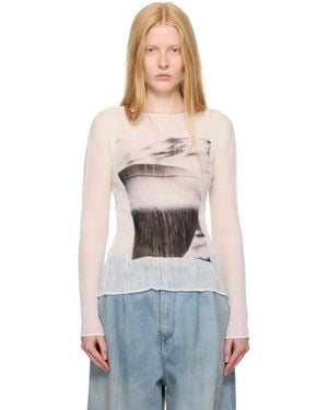 Issey Miyake May Shadow Study Chiffon Twist Shirt - Black