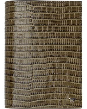 Tom Ford Khaki T Line Passport Holder - Green