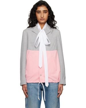 Comme des Garçons Paneled Blazer - Multicolor