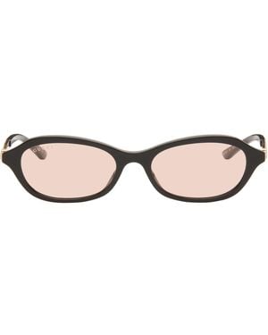 Gucci Oval-Frame Sunglasses - Brown