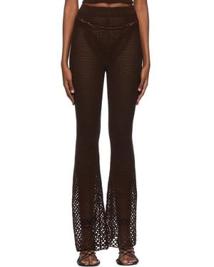 Isa Boulder Acrylic Lounge Trousers - Black