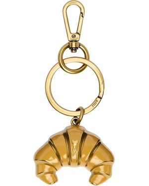 Ami Paris Metal 'ami De Coeur' Croissant Keychain - Metallic