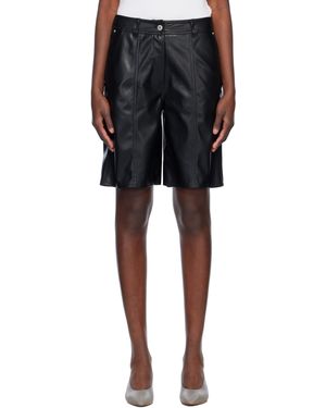 Stand Studio Julieta Faux-Leather Shorts - Black