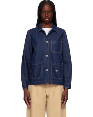Maison Kitsuné Workwear Denim Jacket - Blue