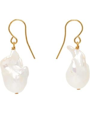 Jil Sander Pearl Earrings - White