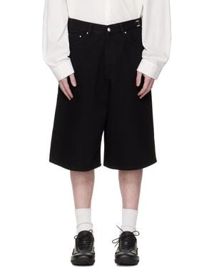 HELIOT EMIL Fence Denim Shorts - Black