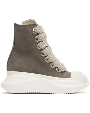 Rick Owens Hollywood Jumbo Laces Abstract Sneak Trainers - Grey