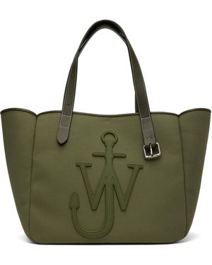 JW Anderson Cabas Kaki À Poignée De Style Ceinture - Vert